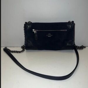 Coach MICKIE CROSSBODY IN SUEDE navy blueo